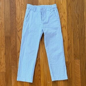 Janie and Jack Blue Striped Seersucker Boys Pants
